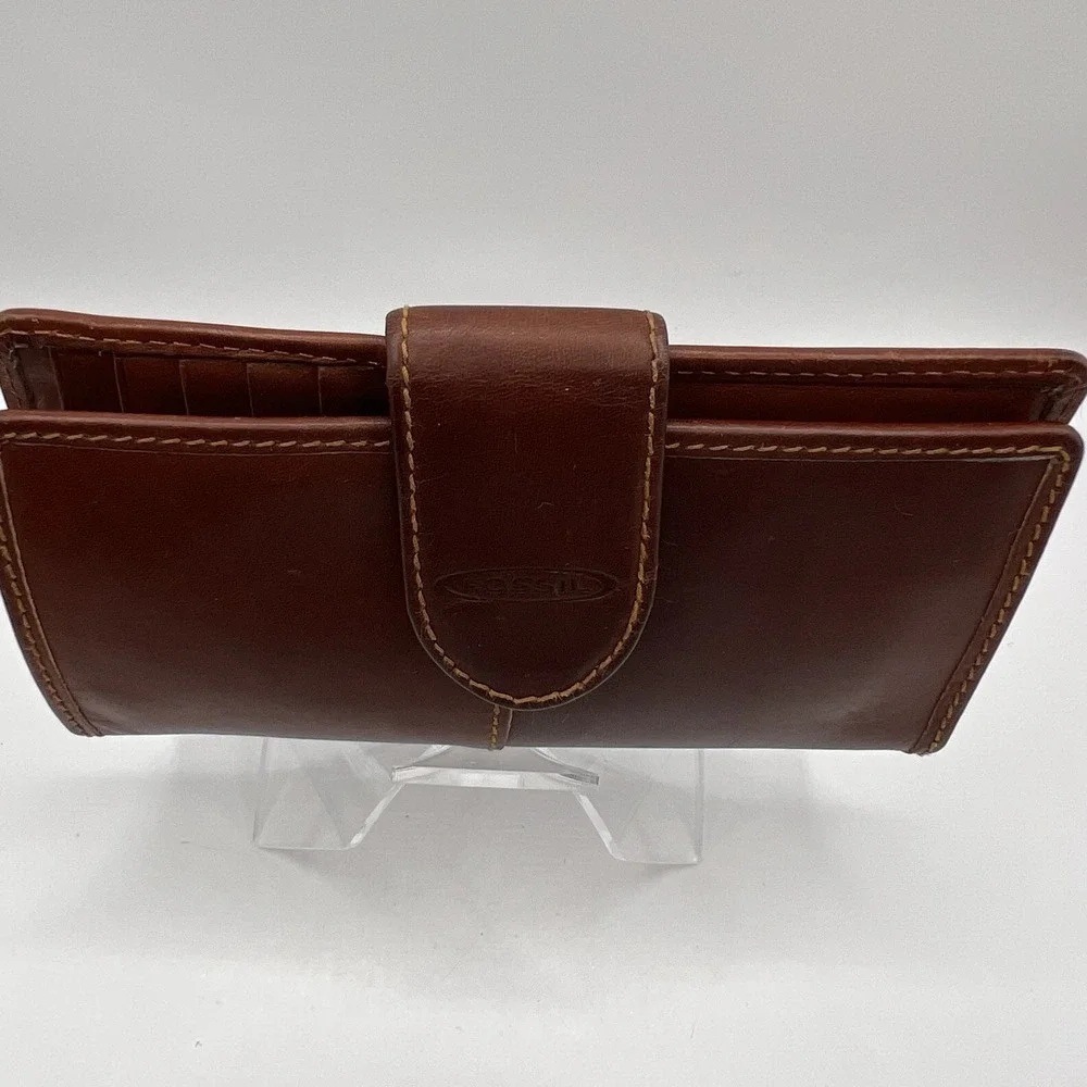 Fossil Wallet Supple Butter soft Leather Brown Slim Wallet 3.5